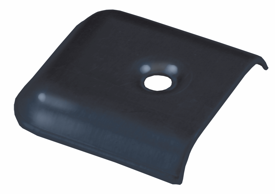 JR Products Side Molding End Cap, 1-1/4 in Length x 1-3/8 in Width x 1/4 in Depth, Black, Set Of 4 - 49685