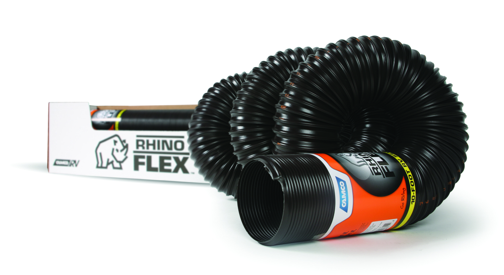 Camco Sewer Hose, 10 ft Extended Length, 32 in Compressed Length, 3 in Diameter - 39671