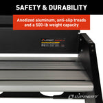 Lippert Entry Step, Solid Step  4.0, 4 Manual Fold-Up Steps, 30 in Width x 8-1/2 in Depth - 2024057001