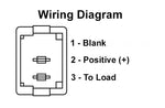 JR Products Multi Purpose Switch, 12 V, 0.756 in x 0.508 in Cutout, 0.745 in x 0.500 in (Switch) - 12815