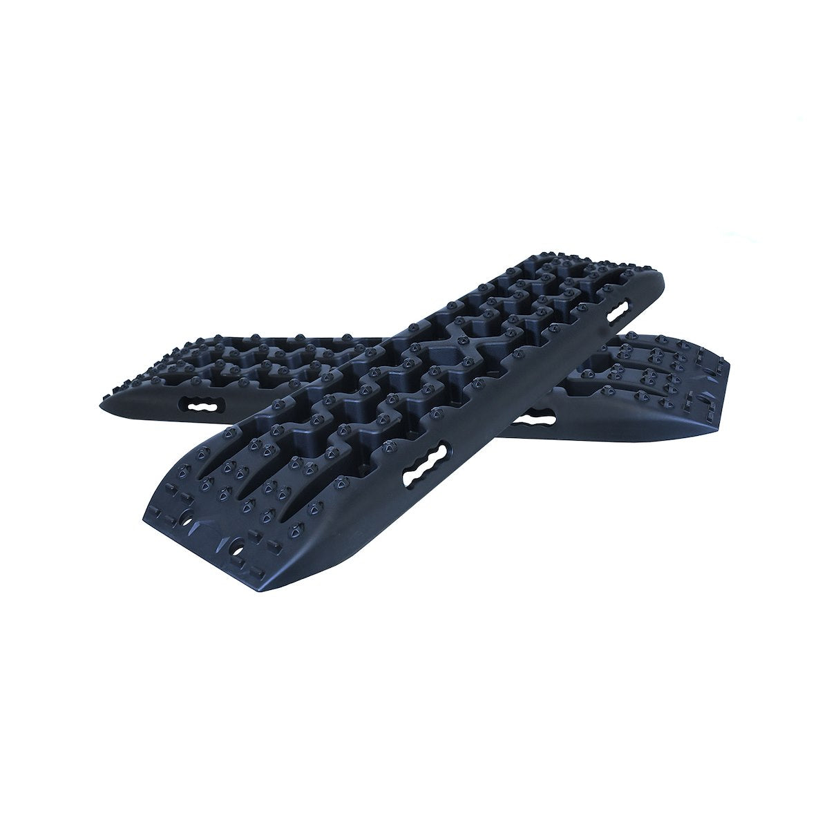 TrailFX Traction Mat, 42-1/2 in Length x 12-1/2 in Width x 2-1/2 in Height, Supports 20,000 lb, Black, Set Of 2 - TBBK01