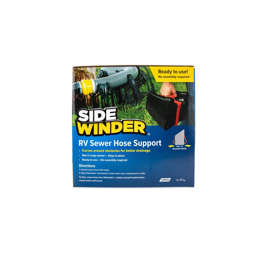 Camco Sewer Hose Support, Holds 15 ft Hose, Black - 43041