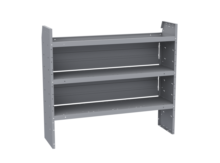 Holman Van Storage System Shelf Unit, 52 in Width x 46 in Height x 14 in Depth, Tapered End Panels, 3 Shelves - 48520