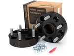 Spidertrax Wheel Spacer, 5 x 127 Millimeter/5 x 5.00 in Bolt Pattern, 44.45 Millimeter/1.75 in Thickness, Anodized Black, Set Of 2 - WHS024K