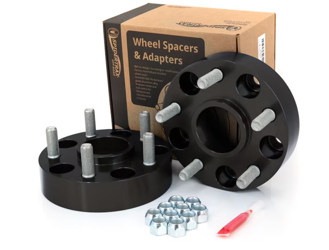 Spidertrax Wheel Spacer, 5 x 127 Millimeter/5 x 5.00 in Bolt Pattern, 44.45 Millimeter/1.75 in Thickness, Anodized Black, Set Of 2 - WHS024K
