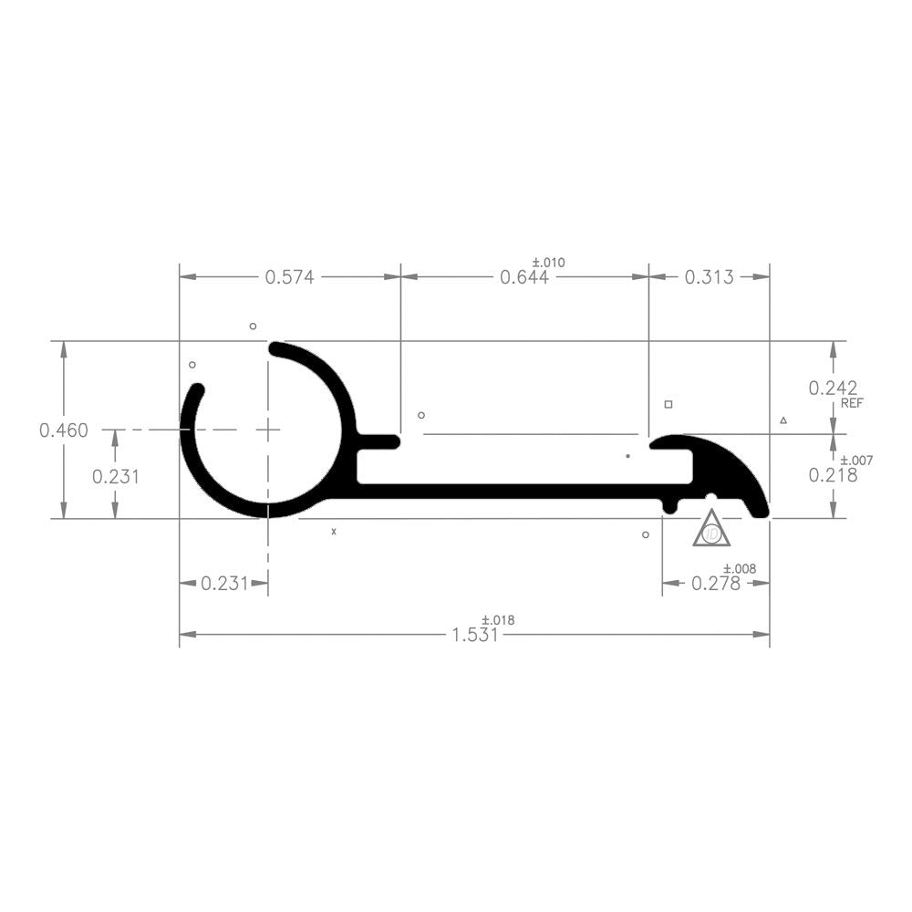 AP Products Awning Rail, 16 ft Length, Polar White - 021-51001-16