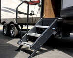 MOR/ryde Entry Step Hand Rail, Use With 1st Generation StepAbove 3 Step RV Steps, Black - STP214-029H