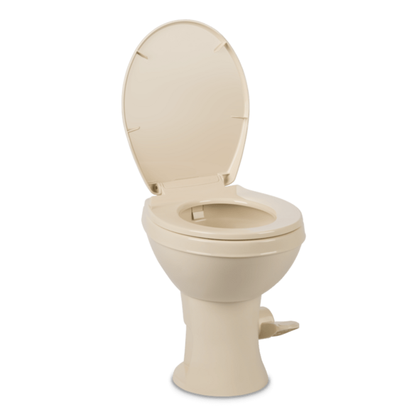 Dometic Toilet, 400 Series, Round Seat With 18 in Seat Height, 19-3/4 in Height x 15-1/4 in Width x 17-3/4 in Depth - 9610008276