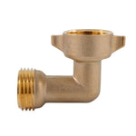 Camco Fresh Water Hose Connector, 90 degree Elbow With Gripper, Brass, Complies With CA and VT Regulations For Brass Content - 22504
