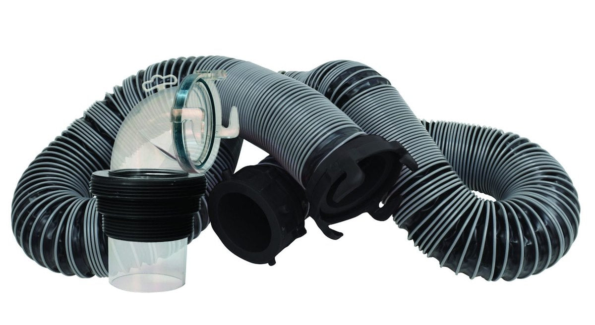 Valterra Sewer Hose, 15 ft Extended Length, 53 in Compressed Length, 3 in Diameter - D04-0650