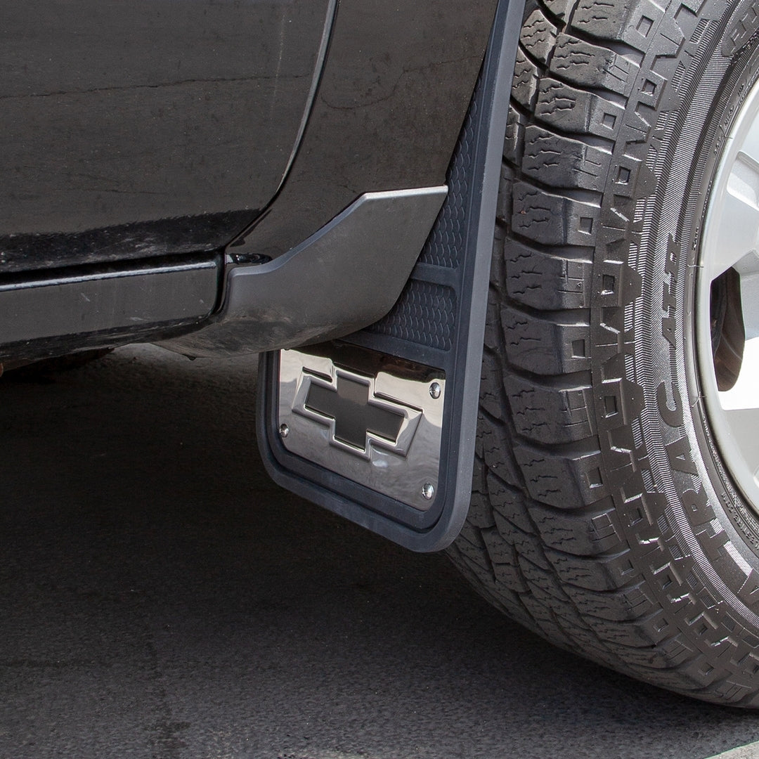 Plasticolor Mud Flap, Chevrolet Logo With Stainless Steel Insert, Set Of 2 - 001840R03