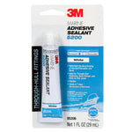 3M Adhesive Sealant, 3M 5200, 1 oz Tube, White - 05206