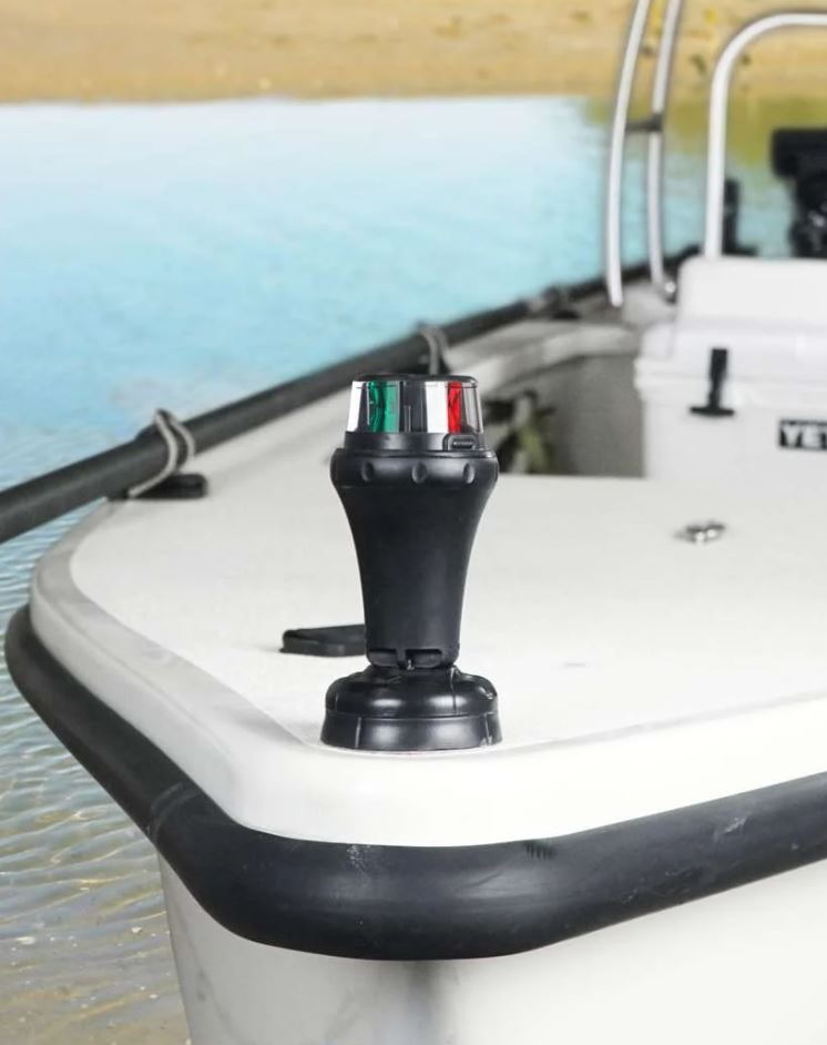 Railblaza Navigation Light, For Up To 36 ft Boats, 2.36 in Diameter x 5 in Height, Red/Green LED - 02-5005-11