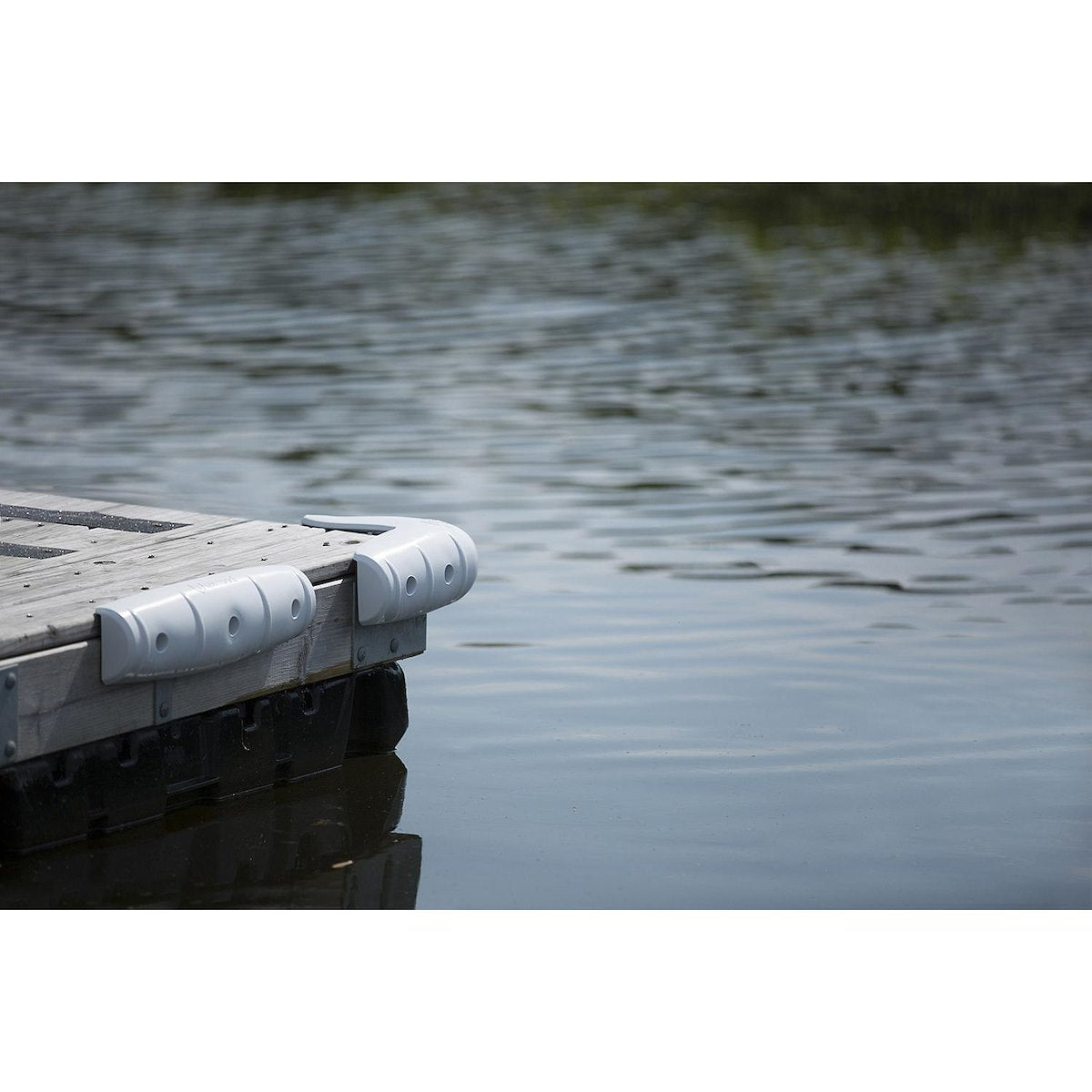 Attwood Marine Dock Edge, 11-3/4 in Length x 11-3/4 in Width x 4-1/2 in Height, White, Four 5/16 in Holes Pattern Mounting - 93531-1