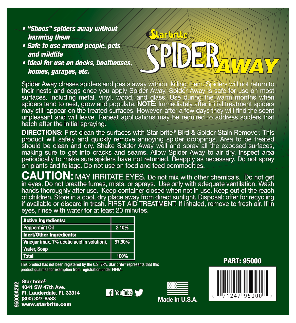 Star Brite Pest Repellent, 22 oz Trigger Spray - 095022P
