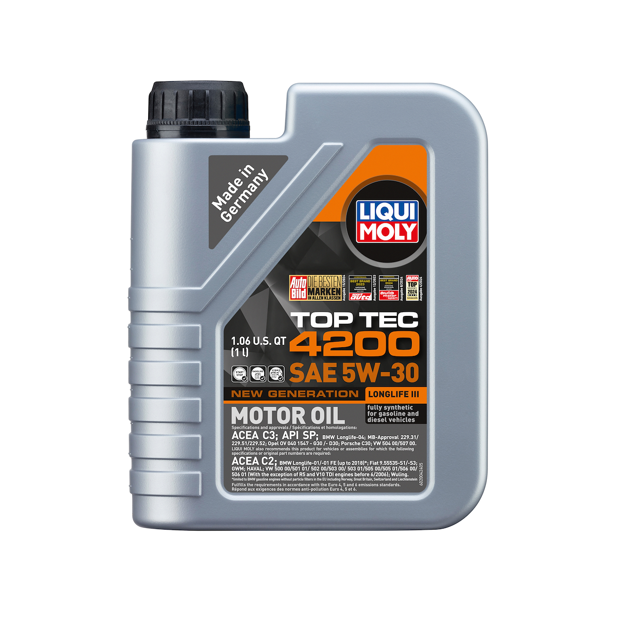 Liqui Moly Oil, Top Tec 4200, SAE 5W-30, 1 Liter Bottle - 2004