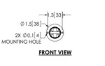 Ecco Electronic Warning Light, Hide-A-LED, 1-1/2 in Diameter x 1.1 in Height, Concealed Directional LED - 9011C