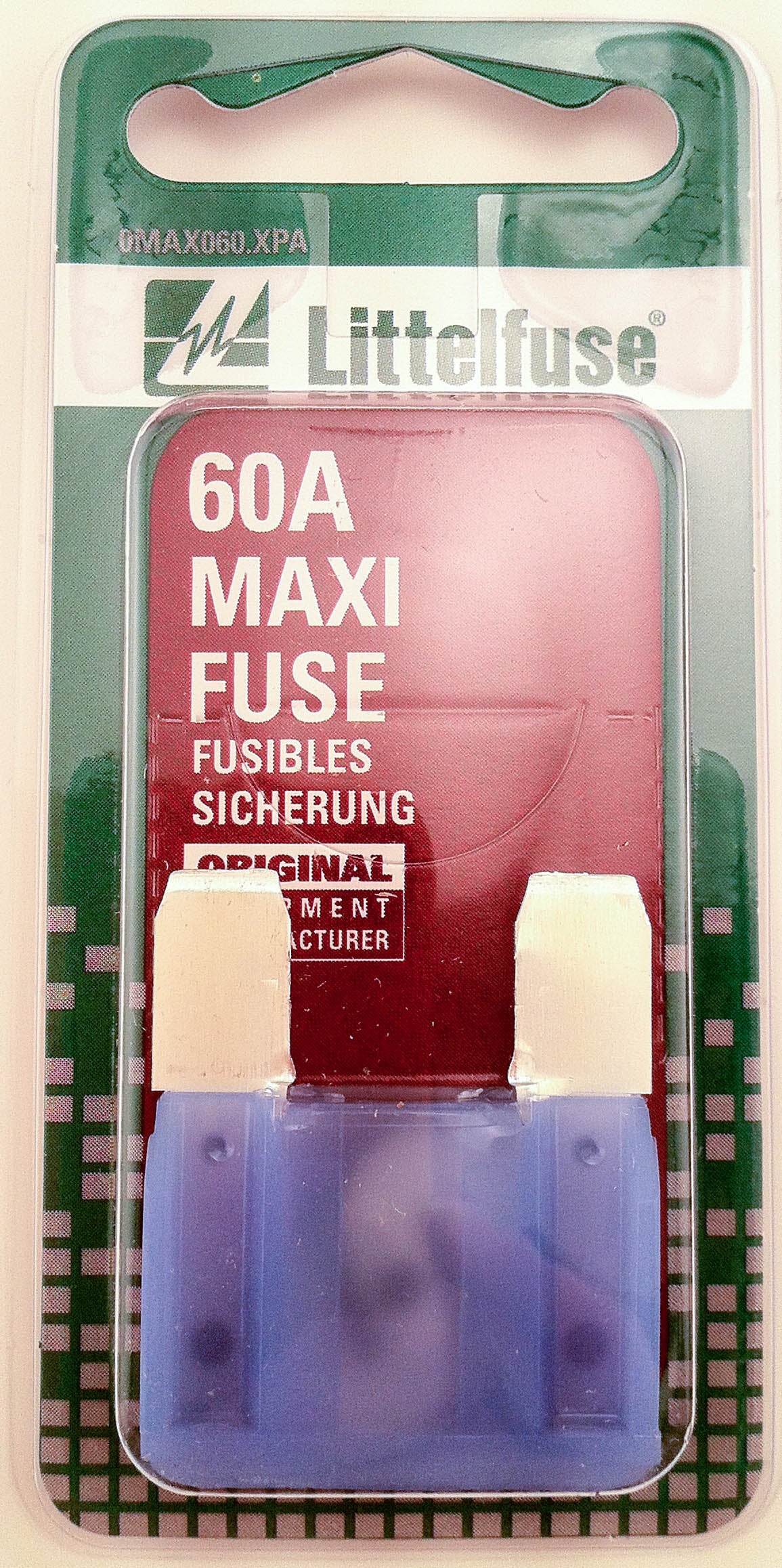 Littelfuse Inc. Fuse, Blue Blade, 60 amp - MAX60BP
