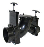 Valterra Sewer Waste Valve, Waste Valve For RV Black Water System, 3 in Waste Valve, With 3 in Hub x 1-1/2 in Hub x 3 in Bayonet Cap - T80