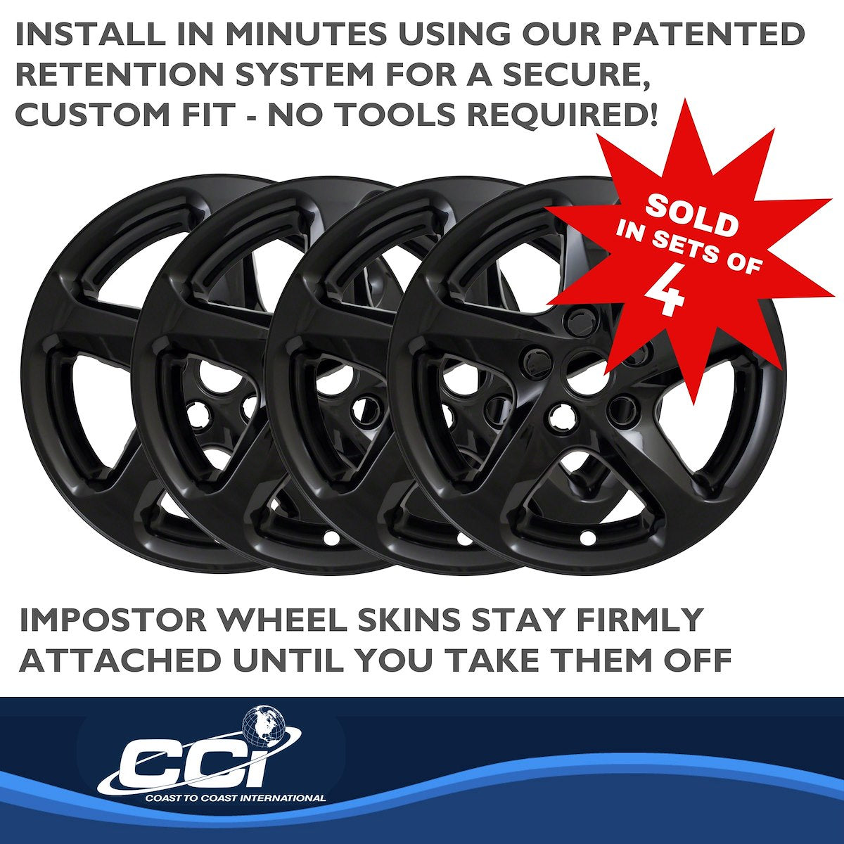 Coast2Coast Wheel Skins & Styled Wheel Covers IWCIMP394BLK product image 4