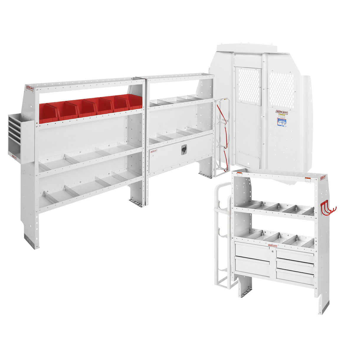 Weather Guard Van Storage System Kit, White - 600-8443R