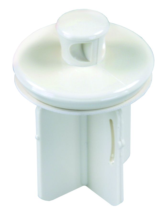 JR Products Sink Drain Stopper, 1-1/4 in, 4 Flat Plastic Stem - 95225