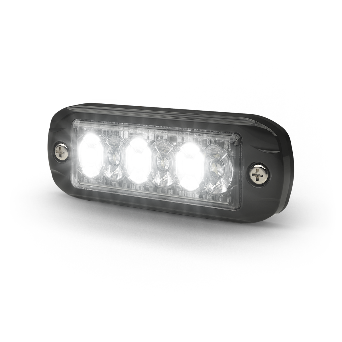 Ecco Electronic Warning Light, ED3600 Series, 3.7 in Length x 0.5 in Width x 1.4 in Height, Dual Color - Amber/White - ED3602AW
