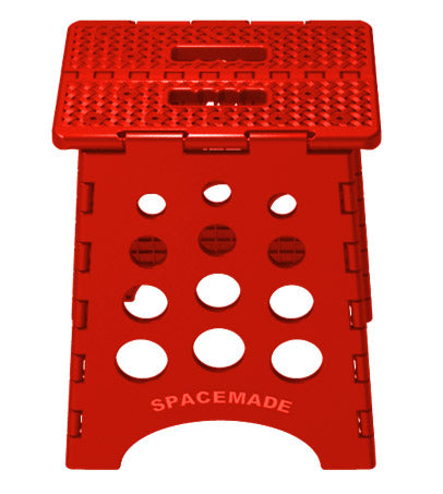 Space Made Step Stool, 13 in Length x 15 in Width x 15 in Height, 385 lb Weight Capacity, Red - SS-15R