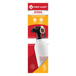 BRK Electronics Fire Extinguisher, UL Rated 5-B:C, 1.4 lb Bottle, Steel - KITCHEN5