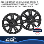 Coast2Coast Wheel Skin, 18 in, 7 Double Spokes, Gloss Black, Set Of 4 - IWCIMP357BLK