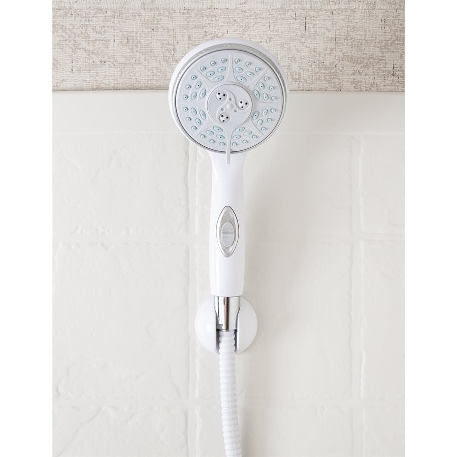 Camco Shower Head, With 4 Available Spray Settings, White - 43711
