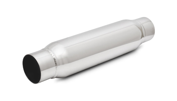 Vibrant Performance Exhaust Resonator, T304 Stainless Steel, 4 in Diameter x 18 in Overall Length - 1793