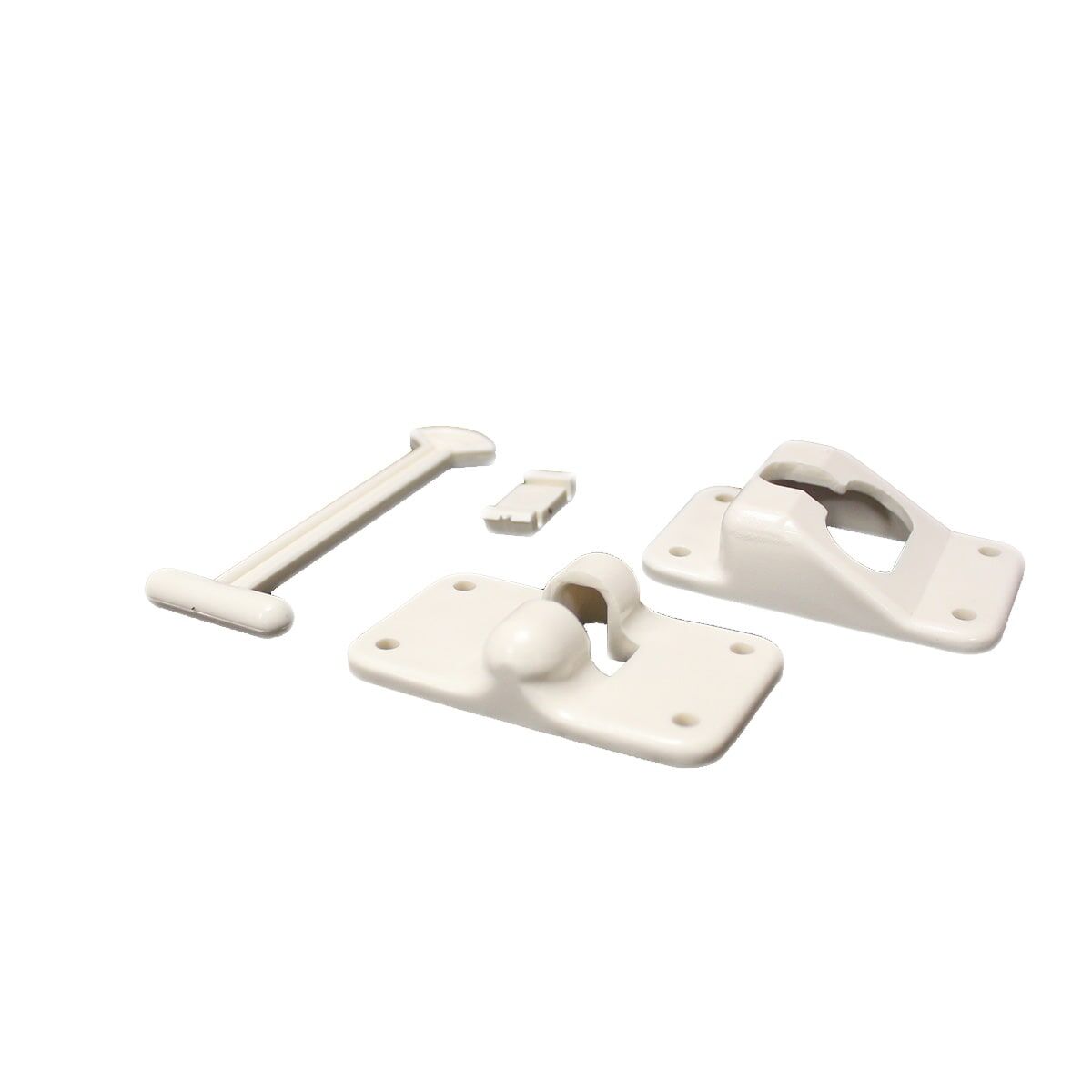 Lippert Door Catch, 4 in, Polar White - 381407