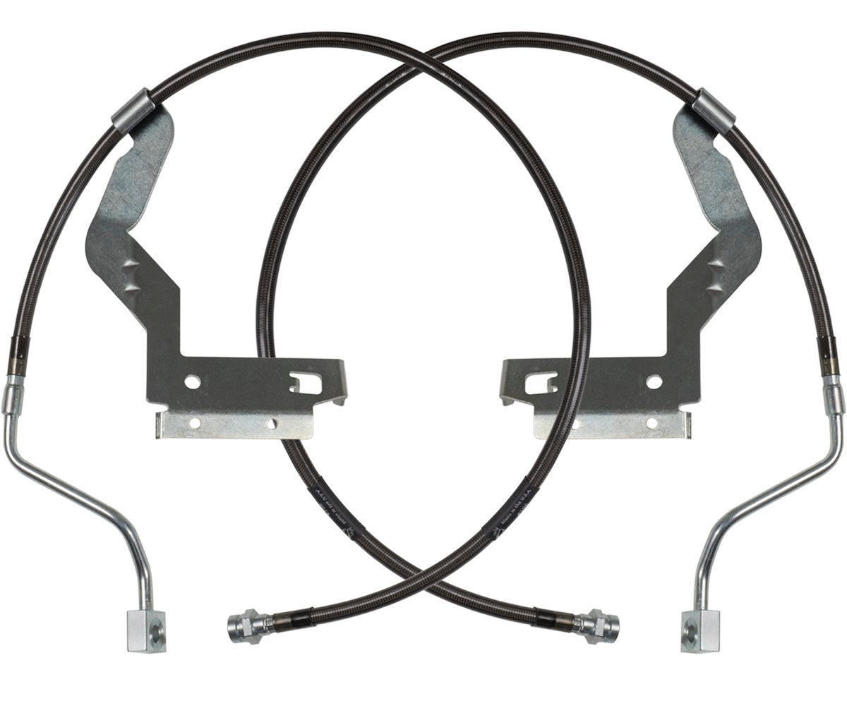 Carli Suspension Brake Line, Stainless Steel Outer/Kevlar Braid Middle/Teflon Innercore, Set Of 2 - CS-FORDBBL-LVL-17-F