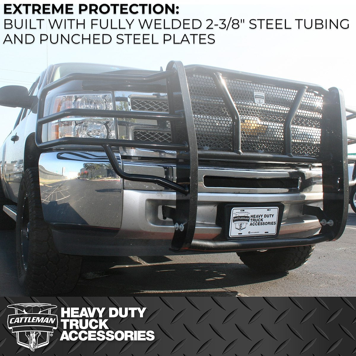 Cattleman HD Grille Guard, 1 Piece, Black, Steel - 1134PS