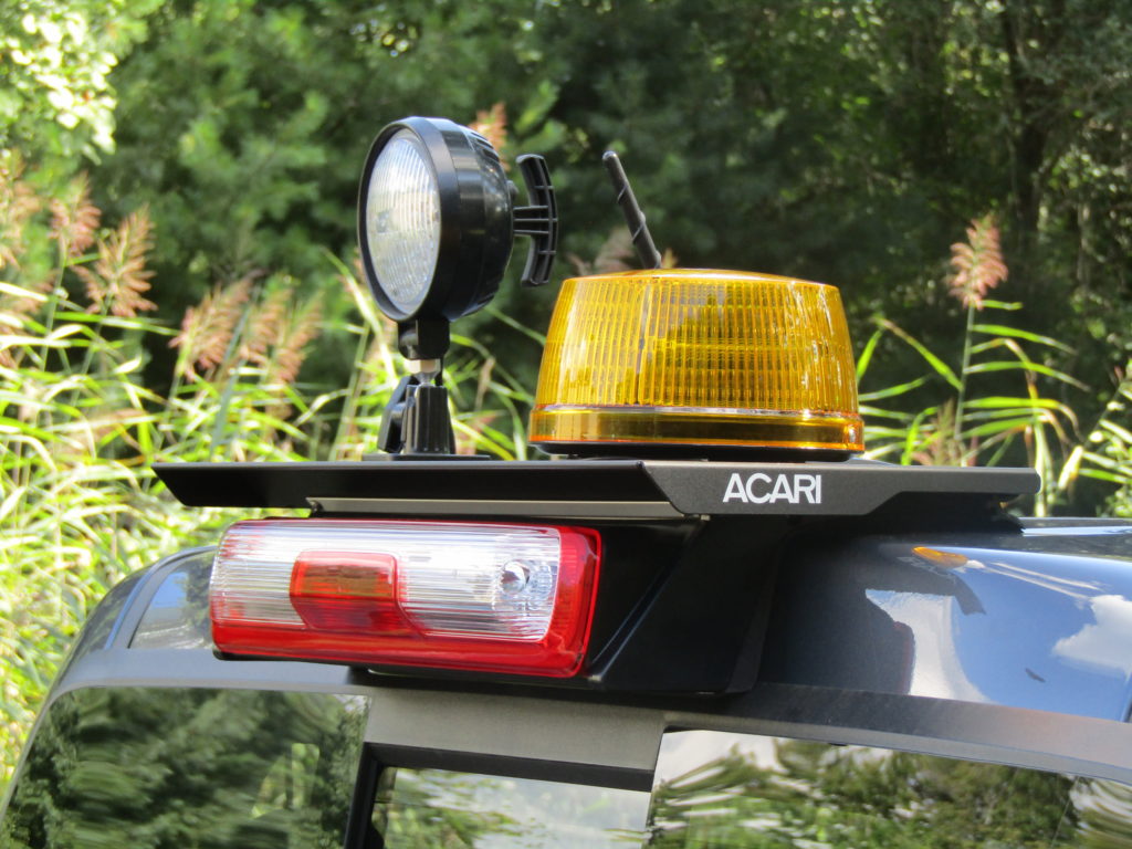 Acari Fleet Solutions Warning Light Mount, LP Series, Powder Coated Satin Black, Aluminum - RTM-101-LP-FORD-M