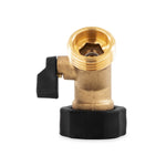 Camco Fresh Water Fill Hose Shut Off Valve, 45 degree Valve, Brass, Complies With CA and VT Regulations For Brass Content - 20173