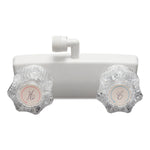 Dura Faucet Shower Control Valve, 2 Valve, 4 in Center Distance, 2 Hole Application - DF-SA100A1-WT