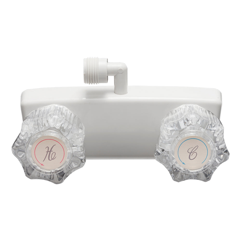 Dura Faucet Shower Control Valve, 2 Valve, 4 in Center Distance, 2 Hole Application - DF-SA100A1-WT