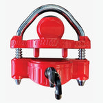 Trimax Locks Trailer Hitch Lock, Fits 1-7/8 in/2 in And 2-5/16 in Couplers, Red, Steel Shackle/Die Cast Body - UMAX25D
