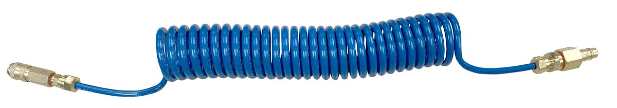 Demco RV Air Hose, 1/8 Male in x 7 ft Length, Coiled - 6376