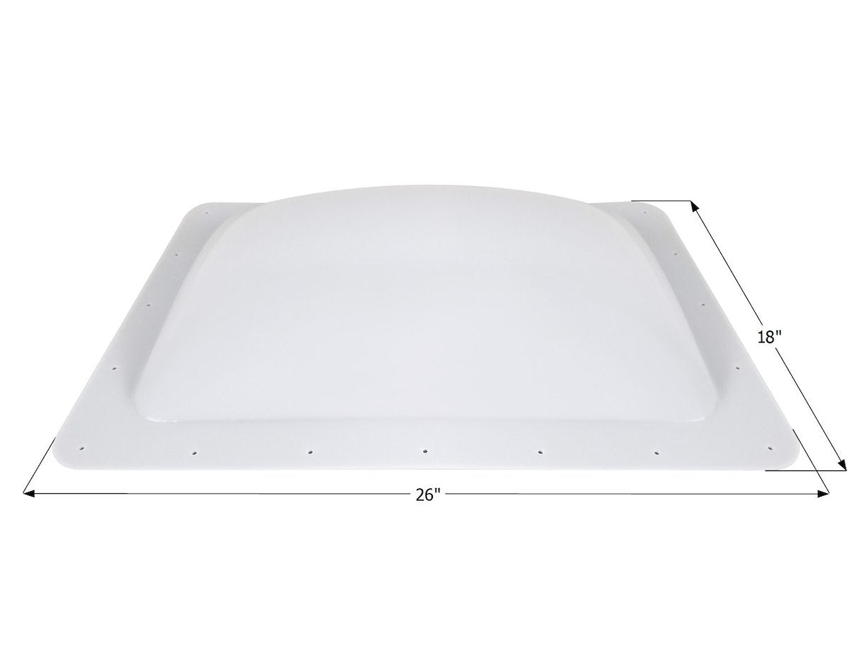 Icon Skylight, 5 in High Bubble Type Dome, For 22 in Length x 14 in Width Opening, 26 in Length x 18 in Width Flange - 14735