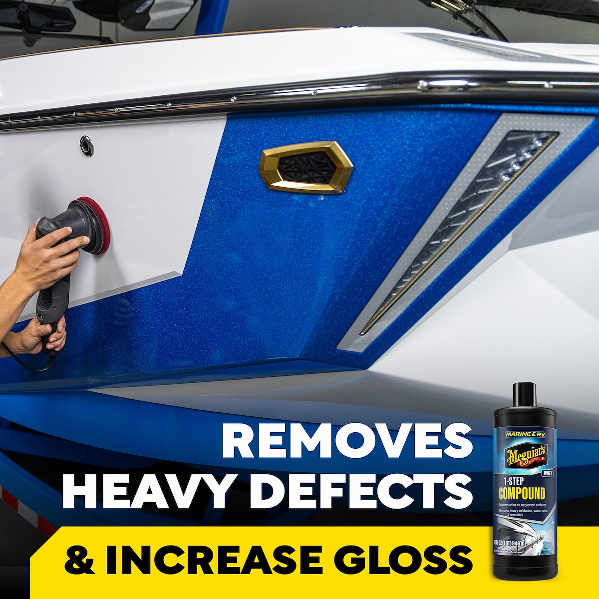 Meguiars Polishing Compound, White, 32 oz Bottle - M6732