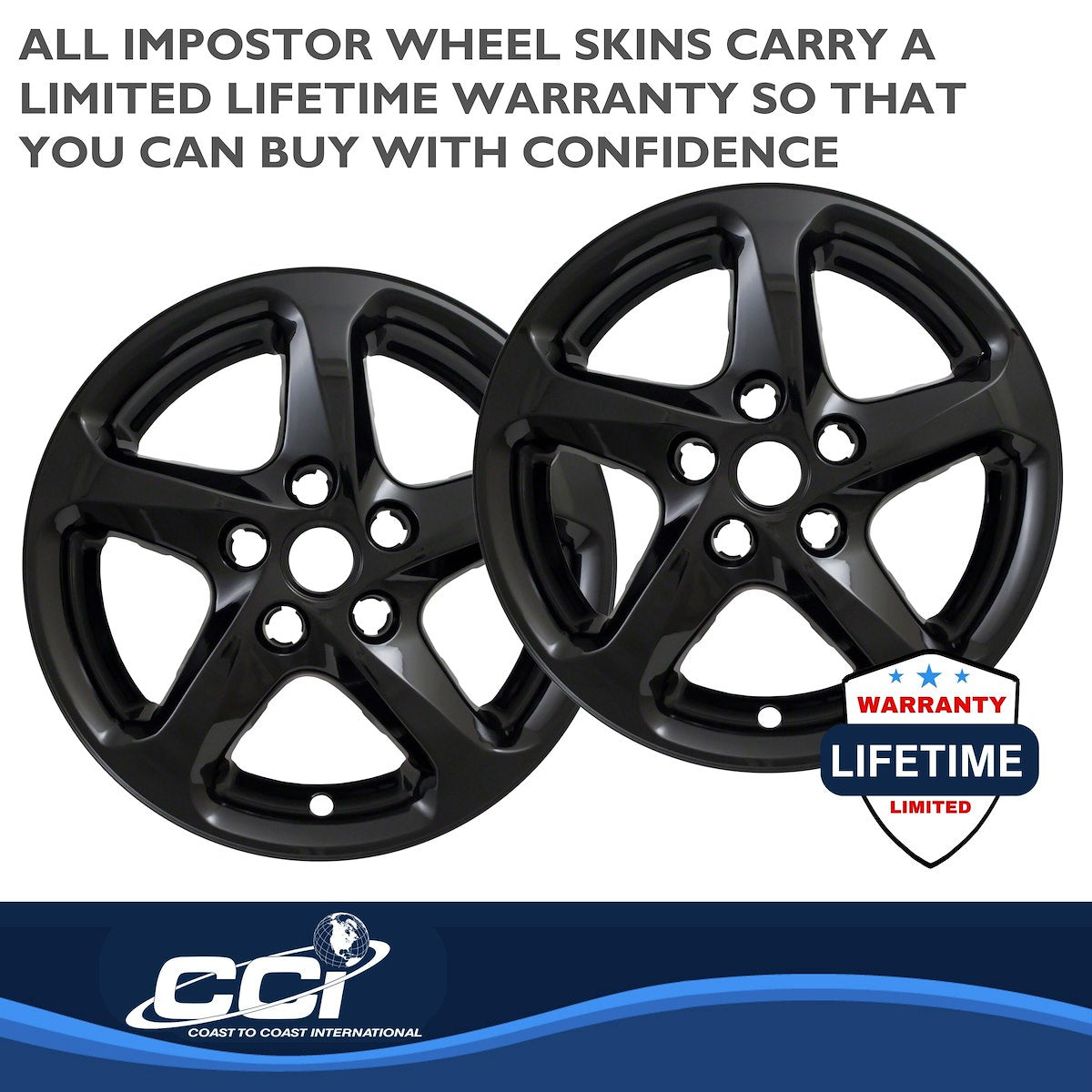 Coast2Coast Wheel Skins & Styled Wheel Covers IWCIMP394BLK product image 3