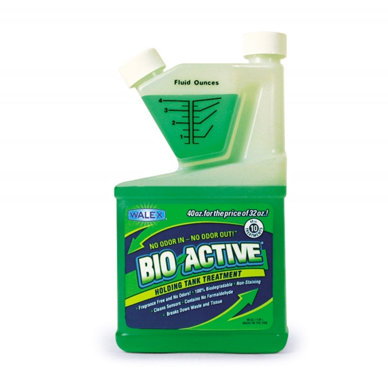 Walex Waste Holding Tank Treatment, 40 oz Bottle With Individual Liquid Treatment Measuring Reservoir - BAHT40
