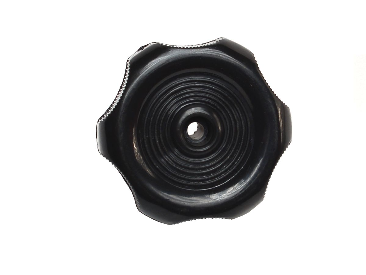 RV Designer Window Crank Knob, 2-1/4 in, 1/2 in shaft, Black - H711