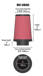 K&N Air Filter Elements RU-2800 product image 6