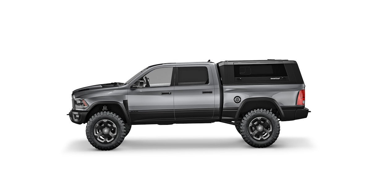 SmartCap Truck Cap, Holds Up To 330 lb When Moving And 770 lb When Parked, Matte Black, Stainless Steel - EV1007-MB