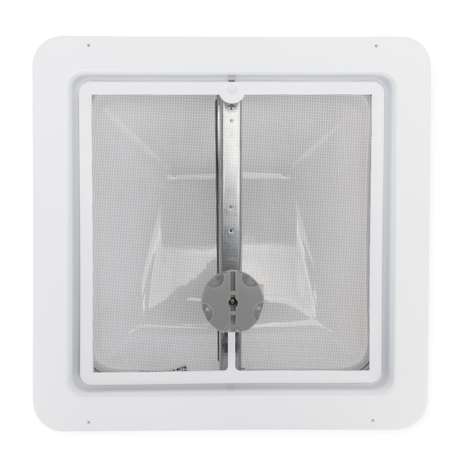 Camco Roof Vent, For 14 in x 14 in, White, Aluminum Base With Plastic Cover - 40480