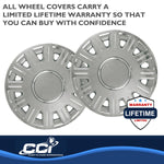 Coast2Coast Wheel Cover, 16 in, 12 Spoke, Chrome Plated/Silver, Set Of 4 - IWC41216CN